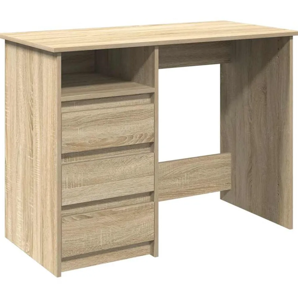 vidaXL Mobiliario De Oficina-Escritorio de madera de ingeniería 102x50x75 cm