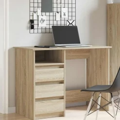 vidaXL Mobiliario De Oficina-Escritorio de madera de ingeniería 102x50x75 cm