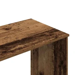vidaXL Escritorio de madera ingeniería madera envejecida 102x50x76 cm Madera antigua