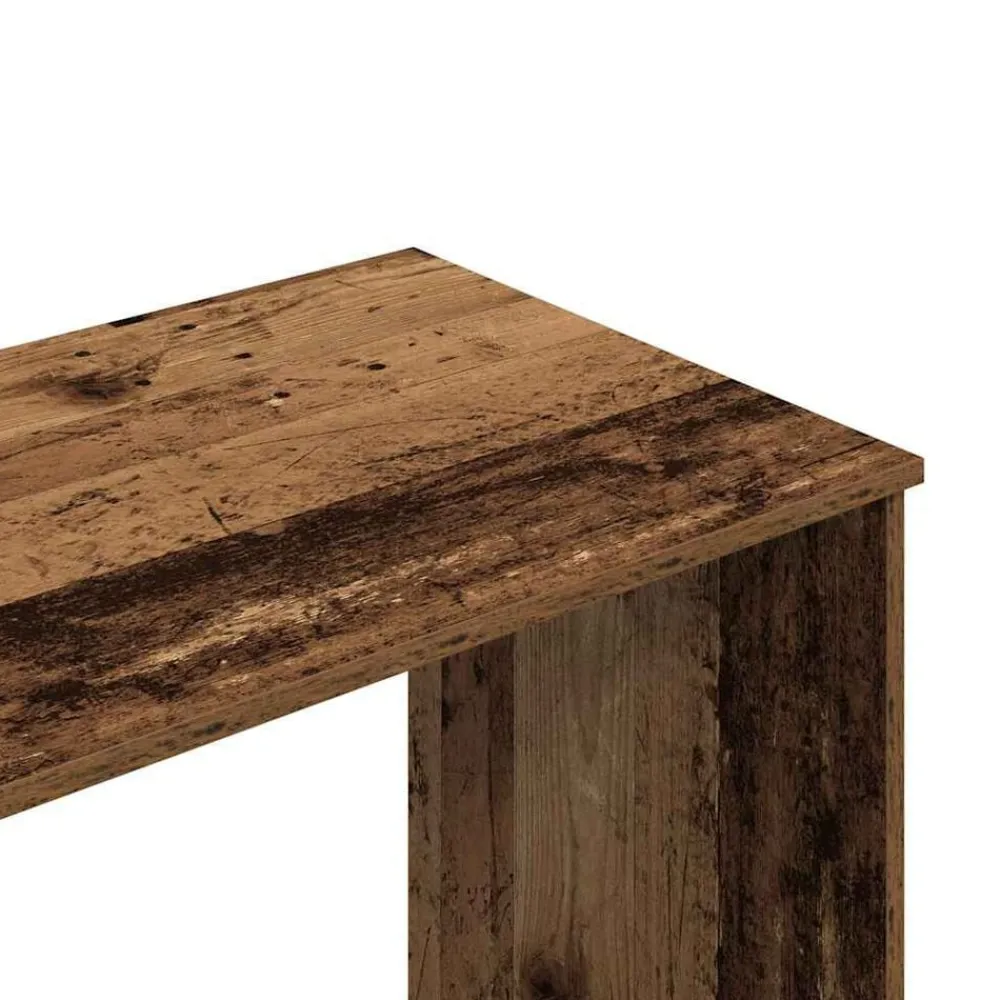 vidaXL Escritorio de madera ingeniería madera envejecida 102x50x76 cm Madera antigua