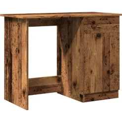 vidaXL Mobiliario De Oficina-Escritorio de madera de ingeniería envejecida 100x50x76 cm