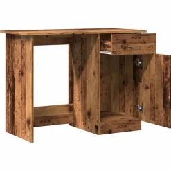 vidaXL Mobiliario De Oficina-Escritorio de madera de ingeniería envejecida 100x50x76 cm