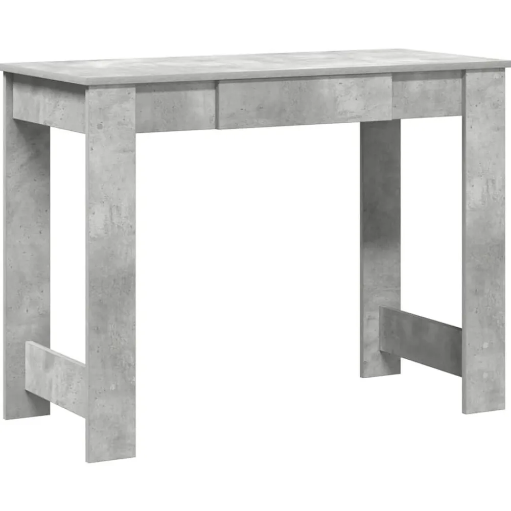 vidaXL Mobiliario De Oficina-Escritorio de madera contrachapada gris hormigón 100x45x75 cm