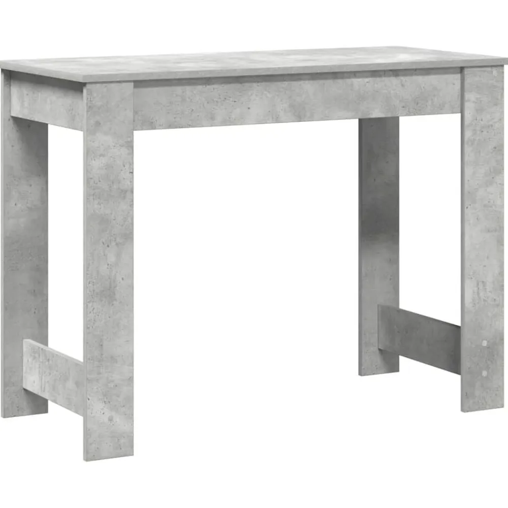vidaXL Mobiliario De Oficina-Escritorio de madera contrachapada gris hormigón 100x45x75 cm