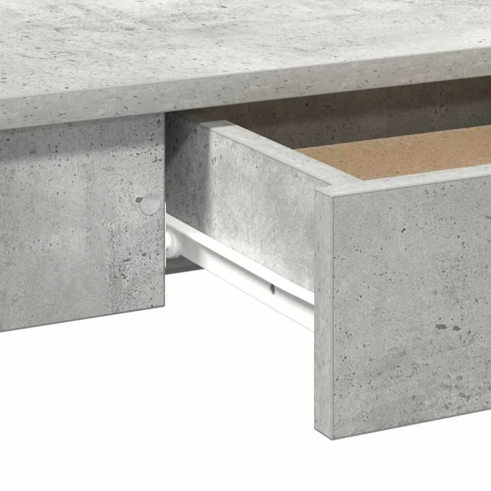 vidaXL Mobiliario De Oficina-Escritorio de madera contrachapada gris hormigón 100x45x75 cm