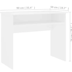 vidaXL Mobiliario De Oficina-Escritorio de madera contrachapada 90x50x74 cm