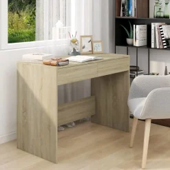 vidaXL Escritorio de madera contrachapada 101x50x76,5 cm Roble Sonoma Hot