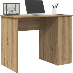 vidaXL Mobiliario De Oficina-Escritorio de madera de ingeniería roble artesano 100x55x75 cm