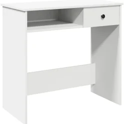 vidaXL Escritorio de madera contrachapada 80x40x75 cm Blanco Outlet