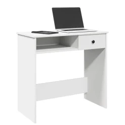 vidaXL Escritorio de madera contrachapada 80x40x75 cm Blanco Outlet
