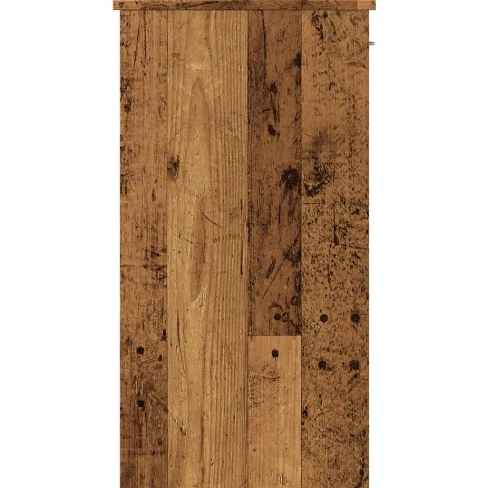 vidaXL Escritorio de madera ingeniería madera envejecida 80x40x75 cm Madera antigua Discount