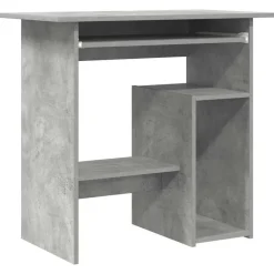 vidaXL Escritorio de madera contrachapada gris hormigón 80x45x74 cm Gris hormig&oacute;n