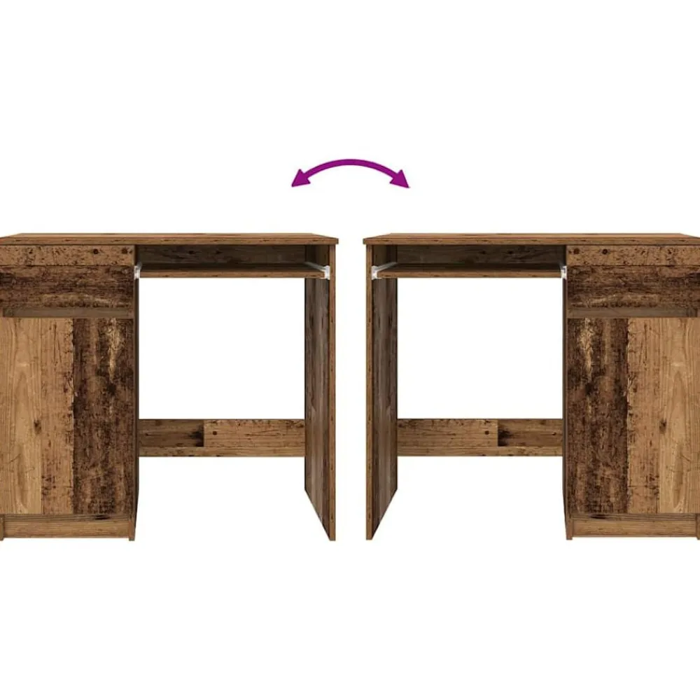 vidaXL Escritorio de madera vieja 86x49x76 cm Madera de ingeniería Madera antigua Online