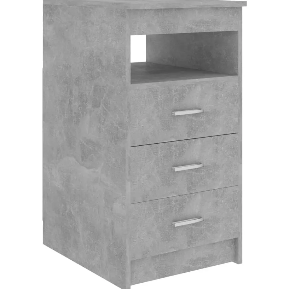 vidaXL Mobiliario De Oficina-Escritorio de madera de ingeniería gris hormigón 140x50x76 cm