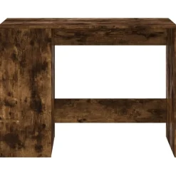 vidaXL Escritorio de madera de ingeniería 102x50x75 cm Roble ahumado Outlet