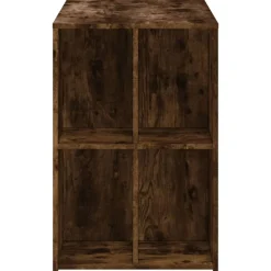 vidaXL Escritorio de madera de ingeniería 102x50x75 cm Roble ahumado Outlet