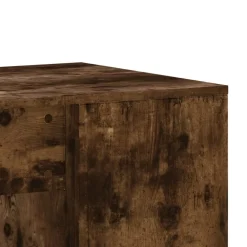 vidaXL Escritorio de madera de ingeniería 102x50x75 cm Roble ahumado Outlet