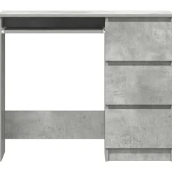 vidaXL Mobiliario De Oficina-Escritorio de madera contrachapada gris hormigón 90x45x76 cm