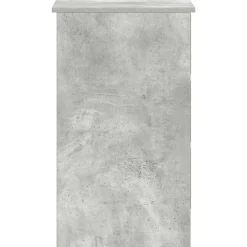 vidaXL Mobiliario De Oficina-Escritorio de madera contrachapada gris hormigón 90x45x76 cm