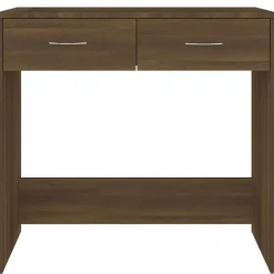 vidaXL Escritorio de madera de ingeniería roble marrón 80x40x75 cm Marrón roble Hot