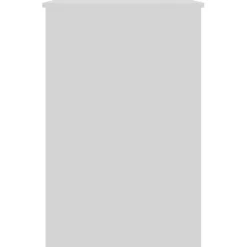vidaXL Mobiliario De Oficina-Escritorio de madera contrachapada blanco brillo 100x50x76 cm