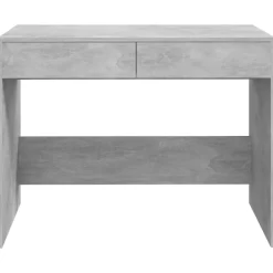 vidaXL Mobiliario De Oficina-Escritorio de madera contrachapada gris hormigón 101x50x76,5 cm