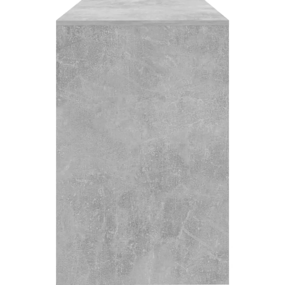 vidaXL Mobiliario De Oficina-Escritorio de madera contrachapada gris hormigón 101x50x76,5 cm
