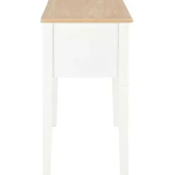 vidaXL Escritorio de madera blanco 109,5x45x77,5 cm Marr&oacute;n y blanco Hot