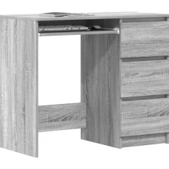 vidaXL Escritorio de madera contrachapada 90x45x76 cm Gris sonoma Outlet