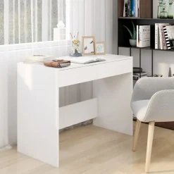 vidaXL Escritorio de madera contrachapada 101x50x76,5 cm Blanco Sale