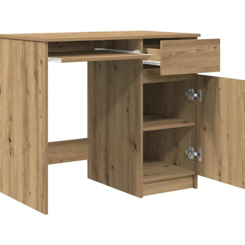 vidaXL Mobiliario De Oficina-Escritorio de madera de ingeniería 86x49x76 cm
