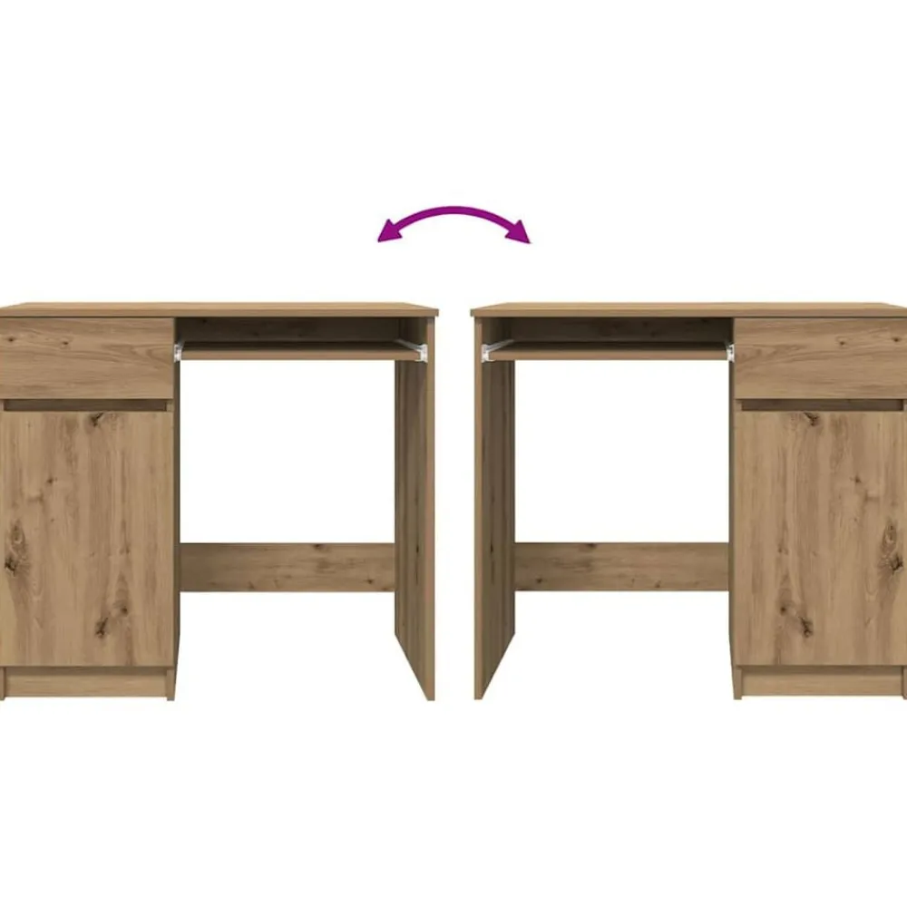 vidaXL Mobiliario De Oficina-Escritorio de madera de ingeniería 86x49x76 cm