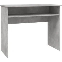 vidaXL Mobiliario De Oficina-Escritorio de madera contrachapada gris hormigón 90x50x74 cm