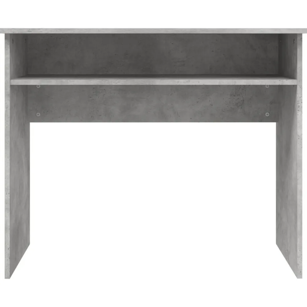 vidaXL Mobiliario De Oficina-Escritorio de madera contrachapada gris hormigón 90x50x74 cm