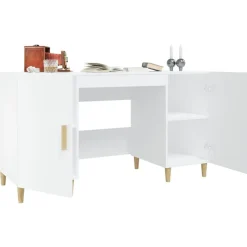vidaXL Mobiliario De Oficina-Escritorio de madera contrachapada 140x50x75 cm