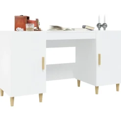 vidaXL Mobiliario De Oficina-Escritorio de madera contrachapada 140x50x75 cm