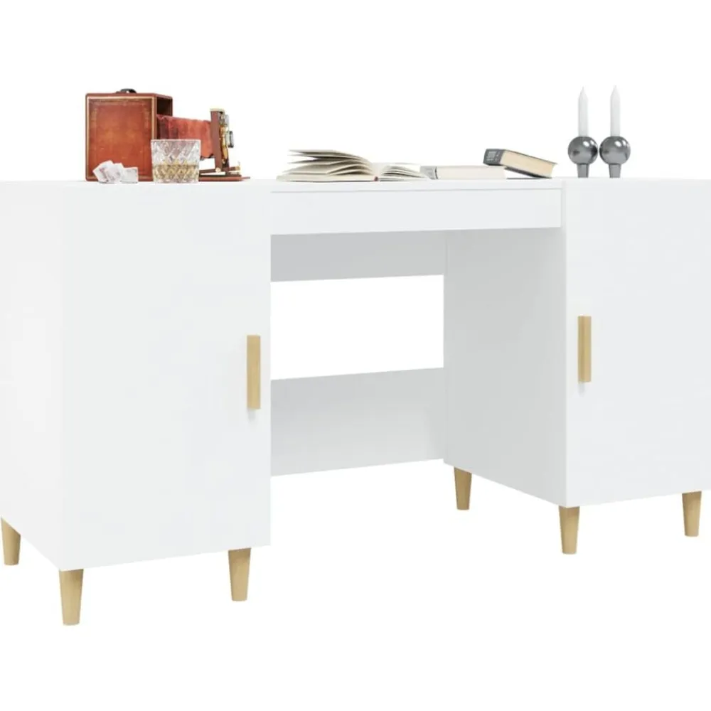 vidaXL Mobiliario De Oficina-Escritorio de madera contrachapada 140x50x75 cm