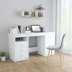 vidaXL Mobiliario De Oficina-Escritorio de madera contrachapada 140x50x76 cm