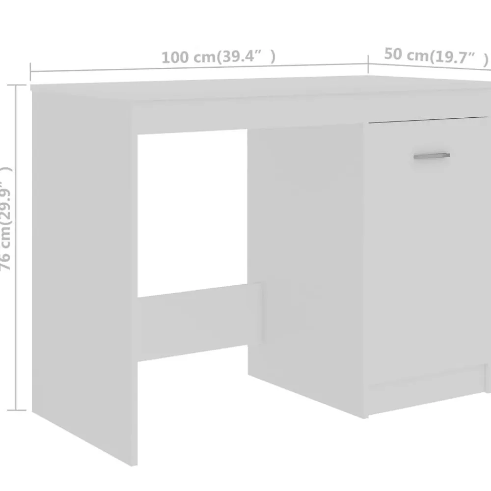 vidaXL Mobiliario De Oficina-Escritorio de madera contrachapada 140x50x76 cm