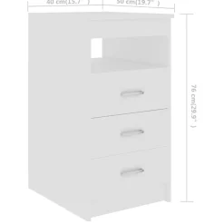 vidaXL Mobiliario De Oficina-Escritorio de madera contrachapada 140x50x76 cm