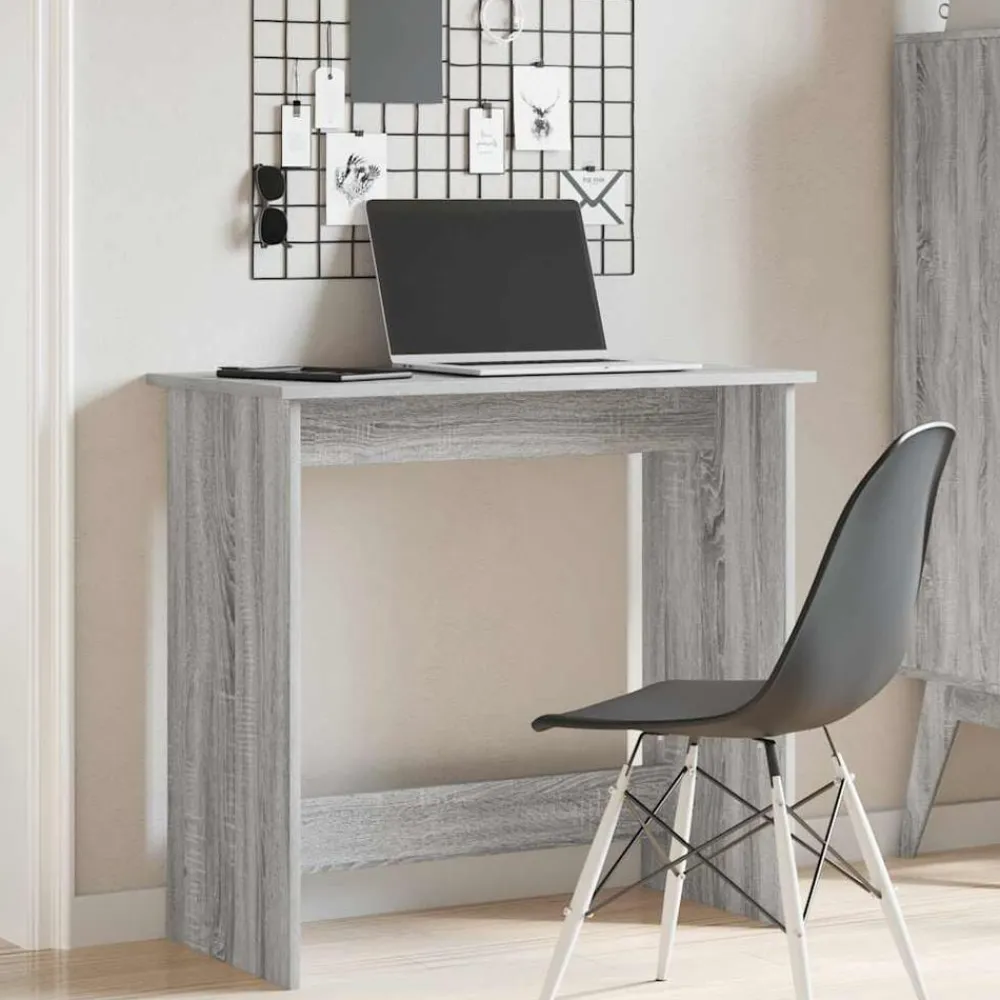 vidaXL Escritorio de madera contrachapada 80x40x75 cm Gris sonoma Outlet