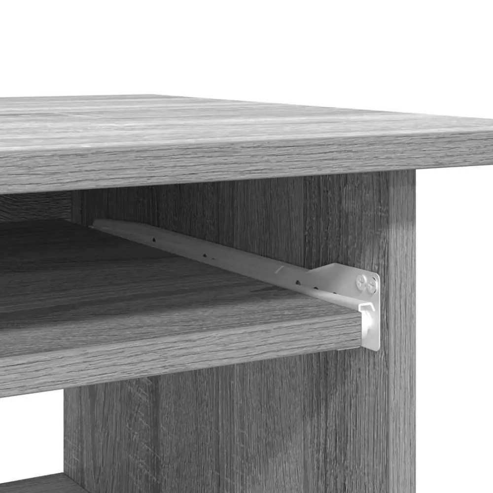 vidaXL Escritorio de madera contrachapada 80x45x74 cm Gris sonoma Online
