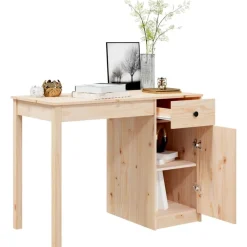 vidaXL Mobiliario De Oficina-Escritorio de madera maciza de pino 100x50x75 cm