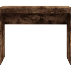 vidaXL Escritorio de madera contrachapada 90x40x72 cm Roble ahumado New
