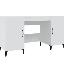 vidaXL Escritorio de madera contrachapada 140x50x75 cm Blanco Hot