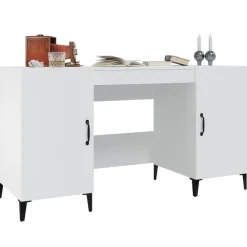 vidaXL Escritorio de madera contrachapada 140x50x75 cm Blanco Hot