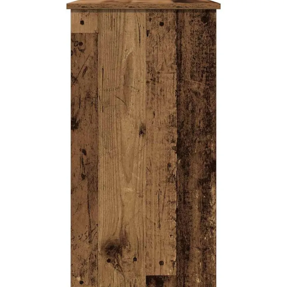 vidaXL Escritorio de madera ingeniería madera envejecida 80x40x75 cm Madera antigua Discount