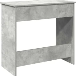vidaXL Mobiliario De Oficina-Escritorio de madera contrachapada gris hormigón 80x40x75 cm