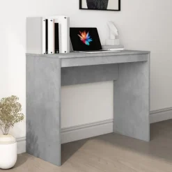 vidaXL Escritorio de madera contrachapada gris hormigón 90x40x72 cm Gris hormig&oacute;n Best