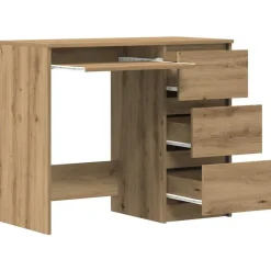 vidaXL Escritorio de madera de ingeniería 90x45x76 cm Roble artisan Outlet
